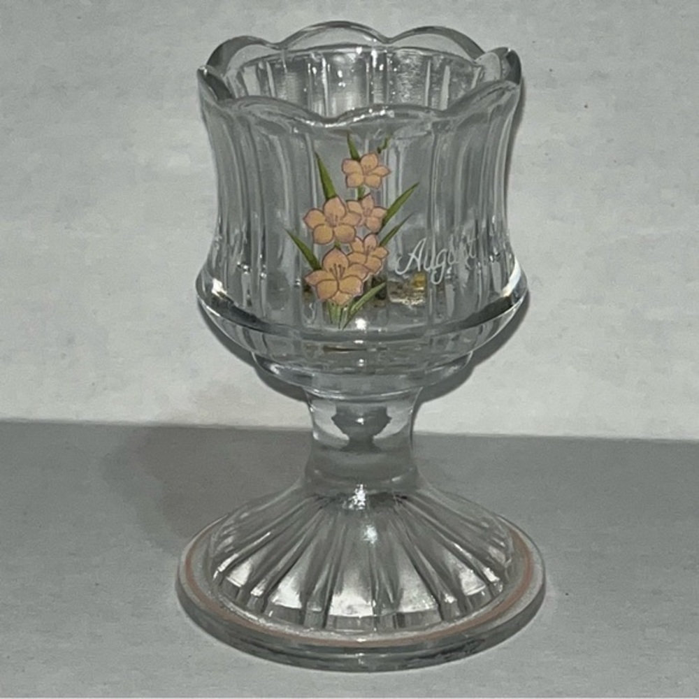 Vintage‎ Fenton Votive August Flower Candleholder